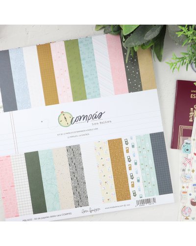 Lora Bailora - Kit papiers 30x30cm - Compás