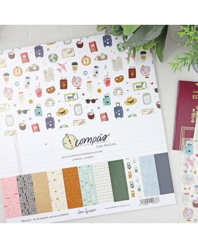 Bloc papiers 30x30 - Compás | Lora Bailora