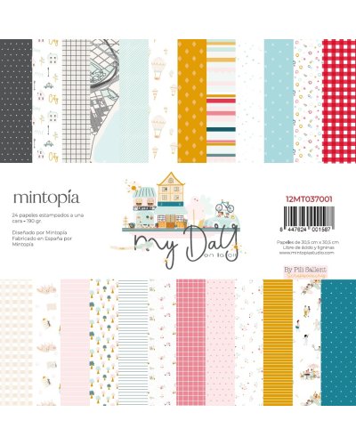 Mintopía - Bloc papiers 30x30cm - My day en la city de Pili Sallent