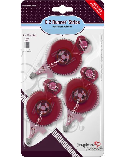 Lot 3 recharges pour distributeur adhésif permanent - Strips | Scrapbook Adhesives