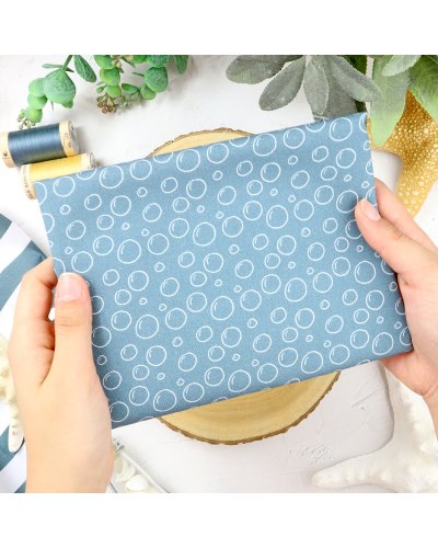 Alúa Cid - Coupon de tissu - Blue Bubbles - Holidays