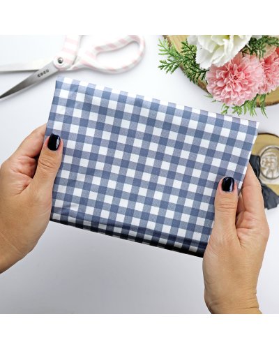 Coupon de tissu - Mini vichy navy - Ohana de foto | Alúa Cid