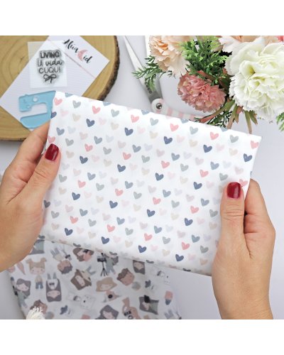 Alúa Cid - Coupon de tissu - Déluge de coeurs - Ohana de foto