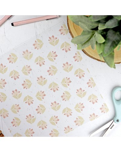 Papier Calque - Fleurs - Caramel | Dunaon