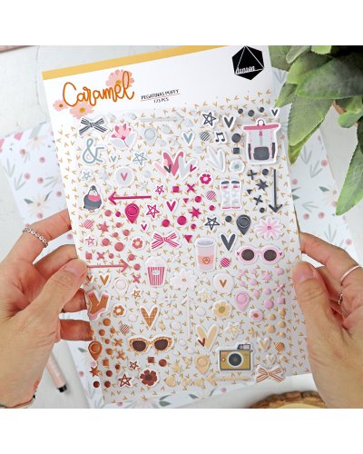 Autocollants puffy - Formes - Caramel | Dunaon