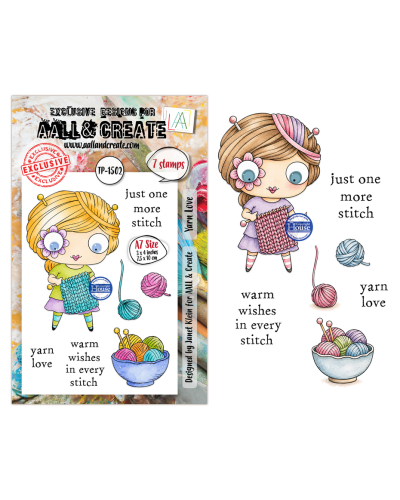 Aall&Create - Tampon clear - A7 Stamp Set #1502 - Yarn Love