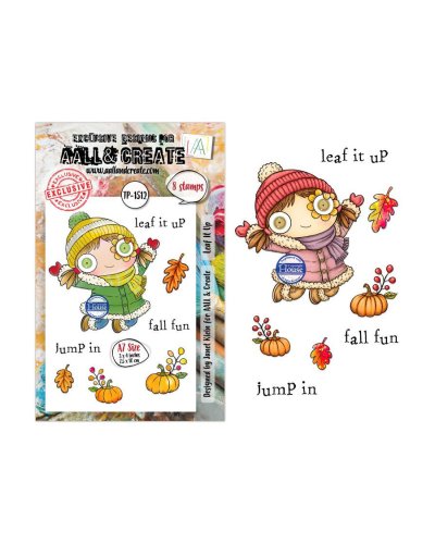 Tampon clear - A7 Stamp Set -1512 - Leaf it up | Aall & Create