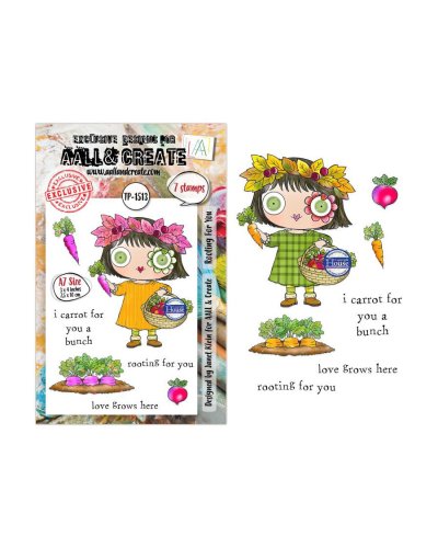 Tampon clear - A7 Stamp Set -1513 - Rooting for you | Aall & Create