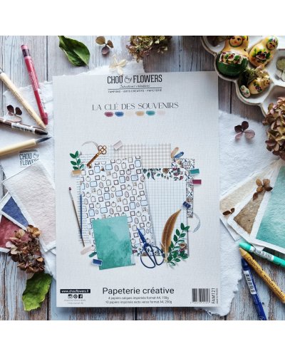 Chou & Flowers - Kit papiers A4 - La clé des souvenirs